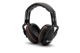 Front view of Husqvarna protective headphones designed for noise reduction.