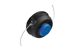 Side view of a trimmer head with dual line.
